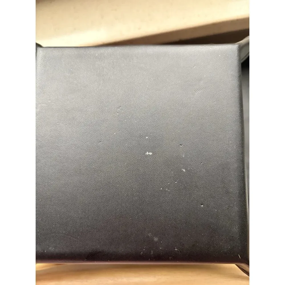Vintage David Yurman Black Leather Jewelry Valet Tray Black Tan Suede RARE